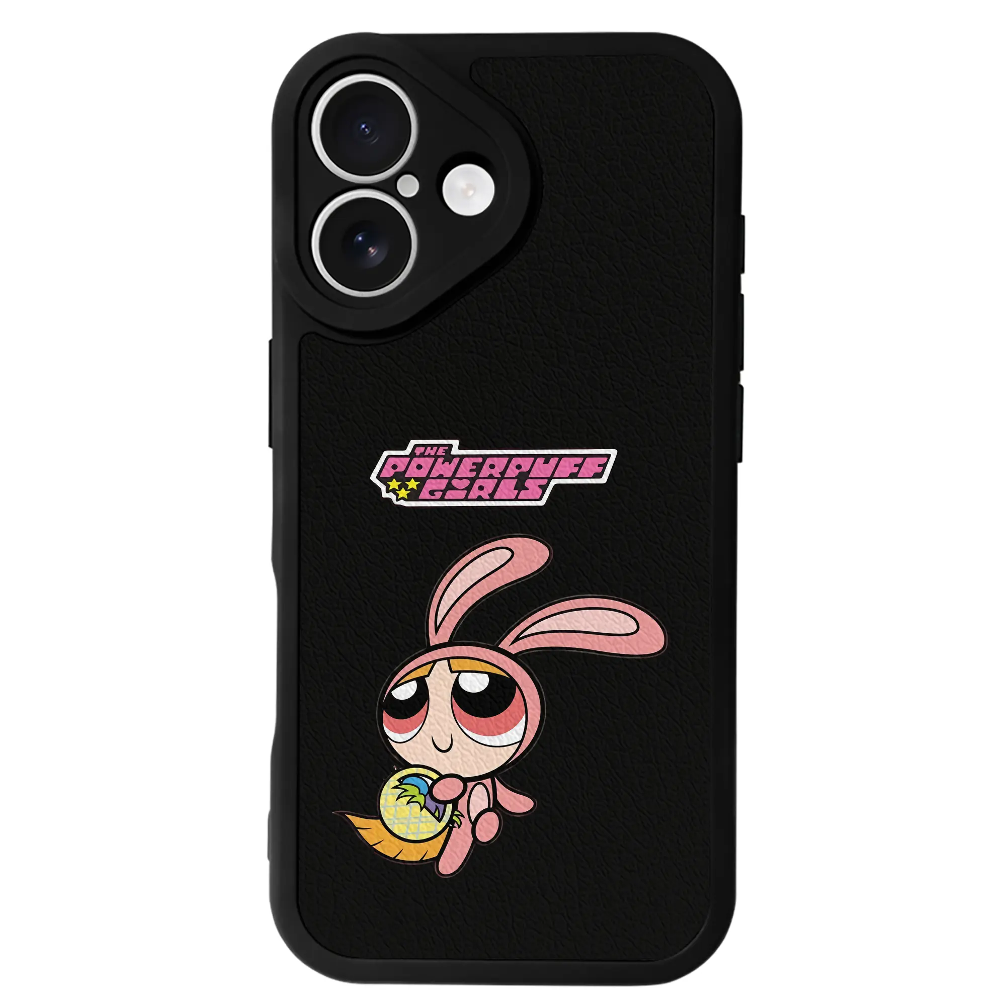 パワパフガールズ グッズ ブロッサム - IPhone 16シリーズ対応 ・ シリコンスマホケース ・ レザー調 ・ 高精度フィット ・ 耐衝撃 ・ ワイヤレス充電対応 ・ 精密カット